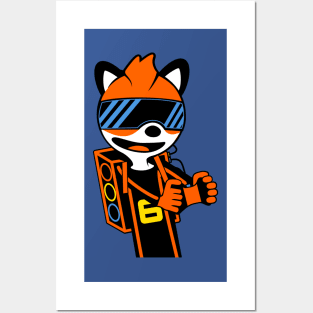 Happy E-Sports Gamer Fox Posters and Art